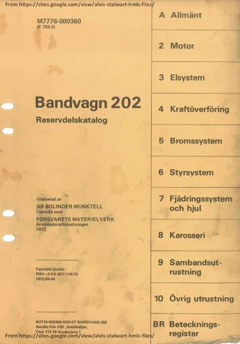 Mer information om "Searchable Bv202 Mk 1 Reservdelskatalog 1972 - Illustrated Parts catalogue in Swedish"
